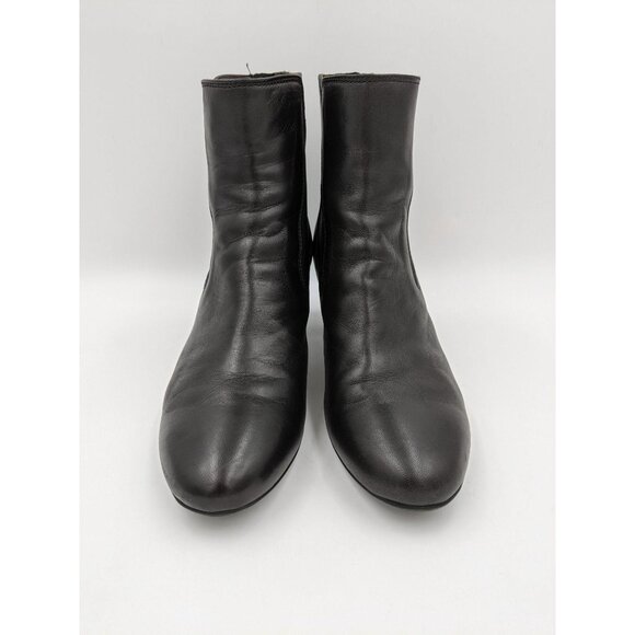 AGL women's black leather block heel zip ankle booties‎ 38 - Picture 2 of 14